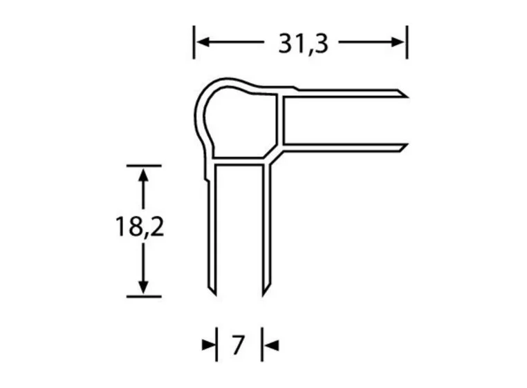 Adam Hall Hardware Easy Case - Casemaker 30 x 30 mm anodised *Pris pr meter 